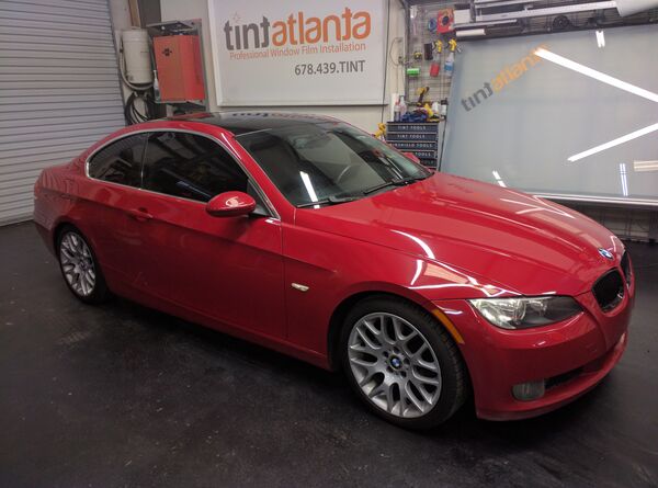 BMW 335i Coupe professional window tint installation Las Vegas metro