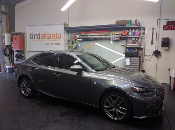 Gray Lexus IS F-Sport with ceramic window tint Tint Las Vegas